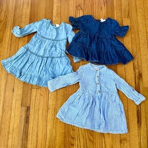 Bundle of 2T blue summer dresses
